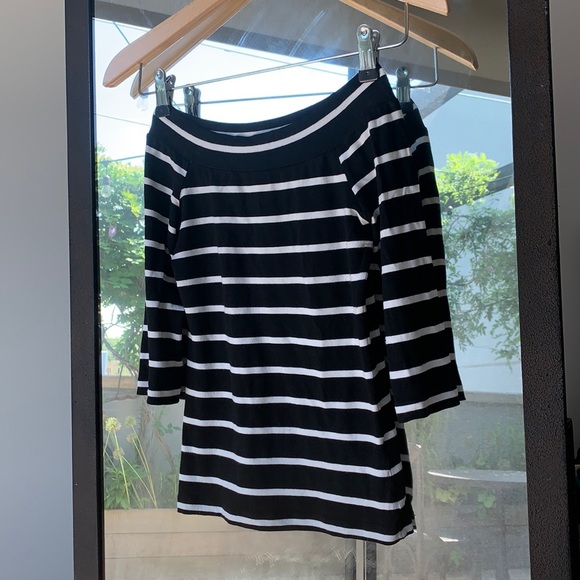 🦄 * 3/$10 * ASOS Striped boatneck top with 3/4 sleeves - Picture 1 of 7